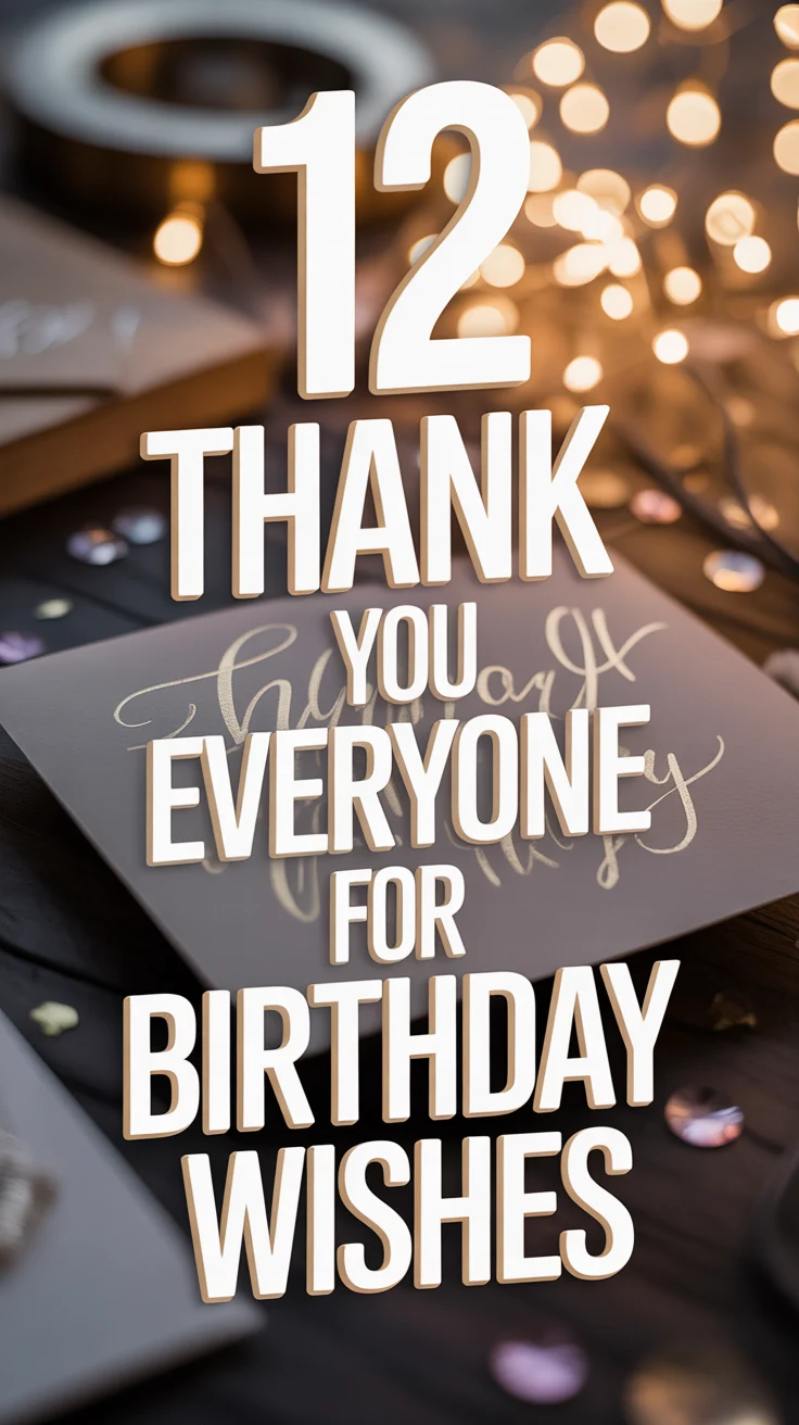 🥳 12 Thank You Everyone For Birthday Wishes
