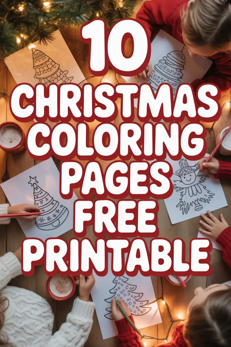 🎄 10 Christmas Coloring Pages Free Printable