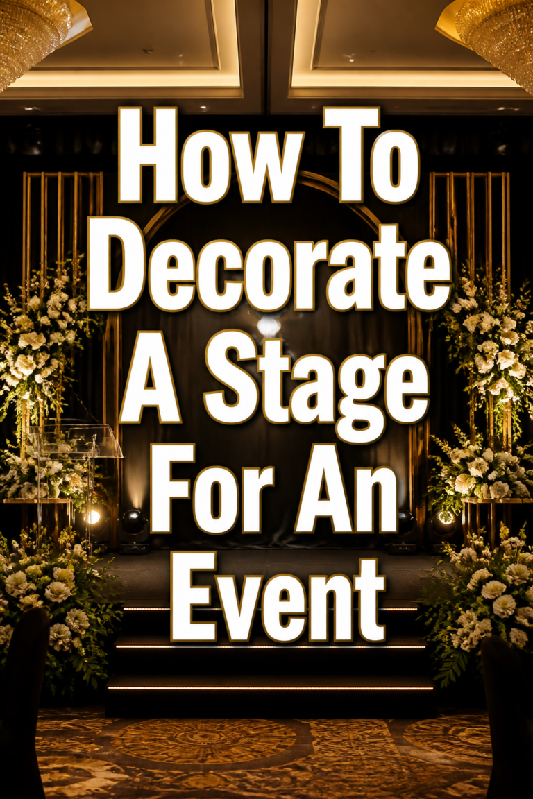 ✨ How To Decorate A Stage For An Event